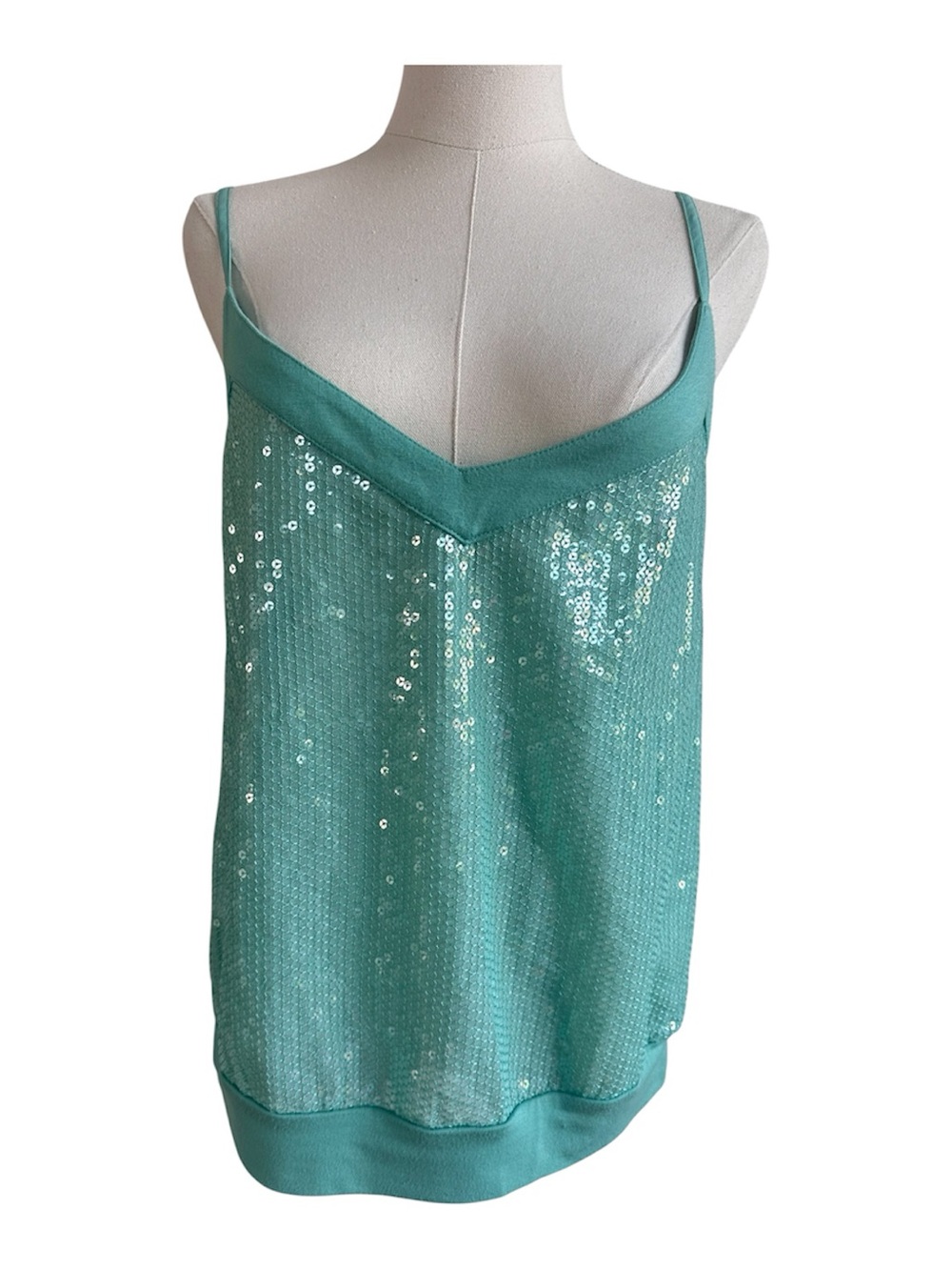 American Rag Mint Sequins Tank M